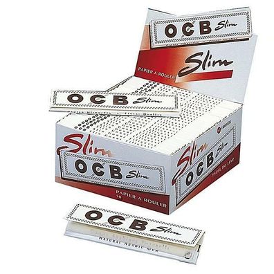 OCB weiß long slim Drehpapier/ Blättchen/ Zigarettenpapier 50x32Bl Pg.