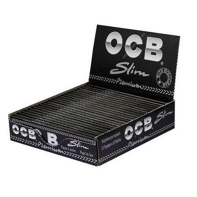OCB schwarz Premium long slim Zigarettenpapier 25x32Bl Pg.