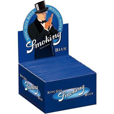 Smoking BLUE King Size Long Papers Blättchen Zigarettenpapier 50x33 Blatt Pg.