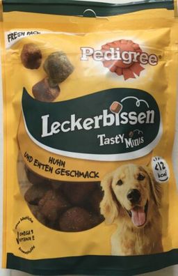 Pedigree Leckerbissen Tasty Minis - mit Huhn&Enten Geschmack - 6x130gr
