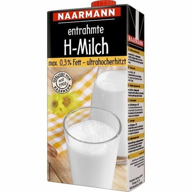 Naarmann H-Milch 0.3% Ein-Dreh-Verschluss 12x1.00l Pg.