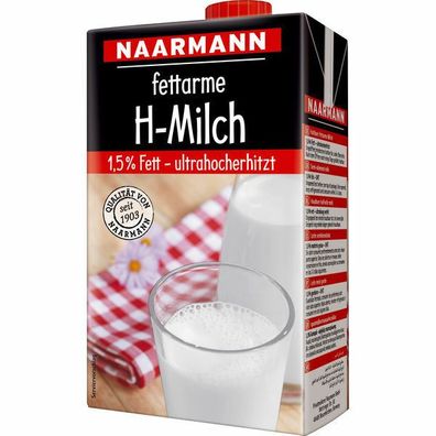 Naarmann H-Milch 1.5% Ein-Dreh-Verschluss 12x1.00 L Pg.