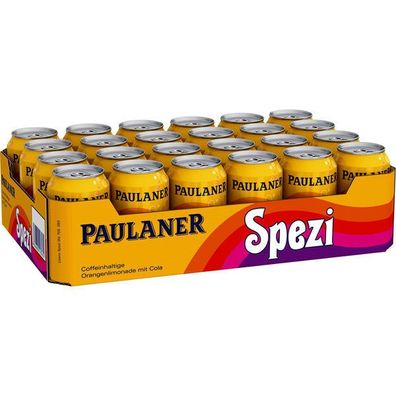 24 Dosen a 0,33L Paulaner Spezi Cola Orange Mix Orginal inc Einweg-Pfand