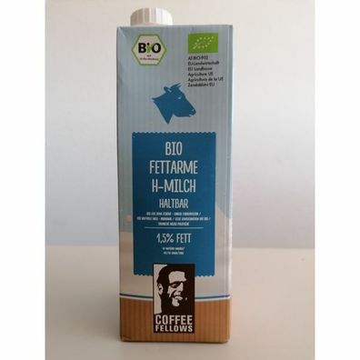 BIO fettarme Milch 1,5% Fett, 12x1.00 L Packung