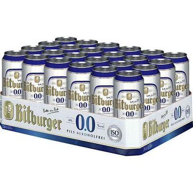Bitburger Alkoholfrei 0,0% 0,50 L Dose, 24er Pack (24x0,50 L) Einweg-Pfand