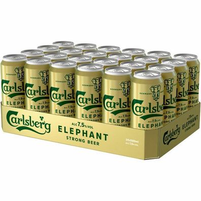 Carlsberg Elephant Beer 7.5% Vol 0,5 L Dose, 24er Pack ( 24x0,5L ) Einweg-Pfand