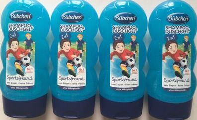 Bübchen Shampoo&Duschgel Sportsfreund 2 in 1 - 4 x 230 ml (Gr. Standardgröße)