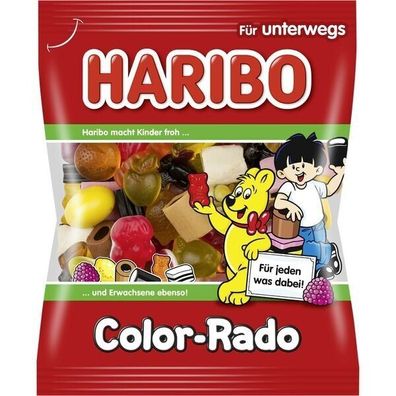 Haribo Color-Rado Fruchtgummi Lakritz Konfekt 24x100 g Beutel