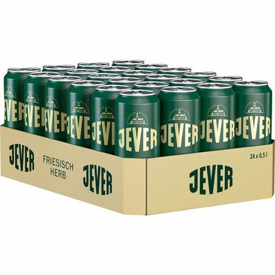 Jever Pilsener Bier 4,9% Vol. 0,5L Dose, 24er Pack (24x0,5 L) EINWEG Pfand