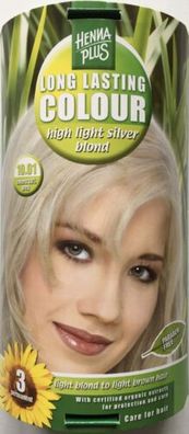 Henna Plus Long Lasting Colour Haarfarbe 10.01 High ligh silver blond -Permanent