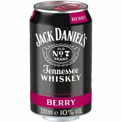 Jack Daniel's & Berry 10% vol. Old No. 7 0,33 L Dose, 12er Pack ( 12x0,33L )