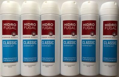 Hidrofugal Classic Dezenter Duft Deospray 6 x 150 ml