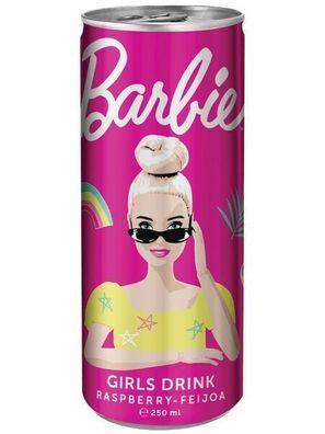 BARBIE GIRLS DRINK Raspberry 250ml Dose, 24er Pack (24x0,25 L) EINWEG PFAND
