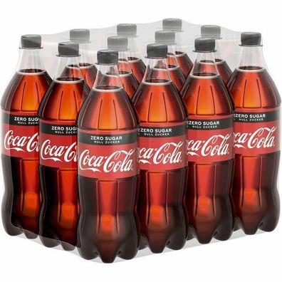 Coca Cola Zero, Softdrink,12x1.00l Fl., Einweg-Pfand