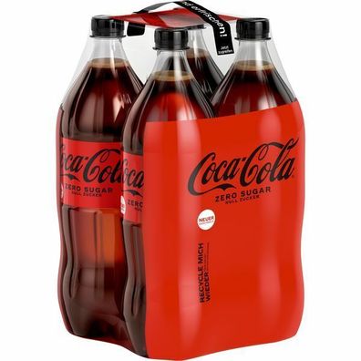 Coca Cola Zero PET, Softdrink, 4x1.50l Fl., Einweg-Pfand