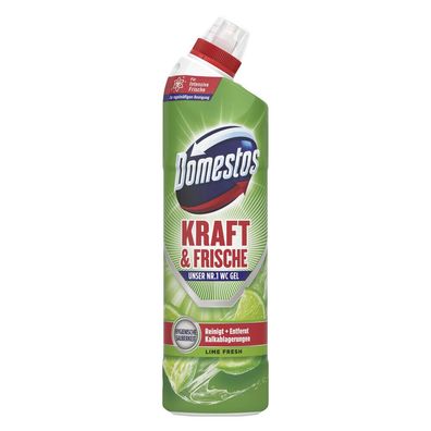 Domestos WC-Gel Kraft & Frische Lime Fresh 750 ml Flasche 12er Pack (Gr. Groß)