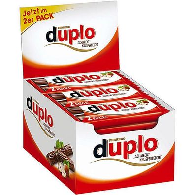 Ferrero Duplo 2er - 24 Packungen je 2 Schokoriegel - 48 Riegel