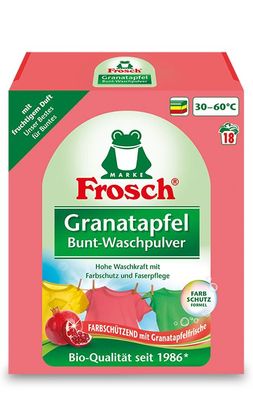 Frosch Bunt-Waschpulver Farbschützend mit Granatapfelfrische 18 WL 1,35 kg