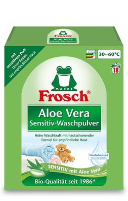 Frosch Waschpulver Sensitiv mit Aloe Vera 18 WL 1,35 kg Karton