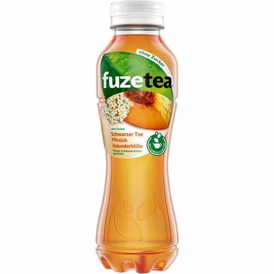 Fuze Tea Pfirsich Holunder ohne Zucker 12x0.40 L Flasche