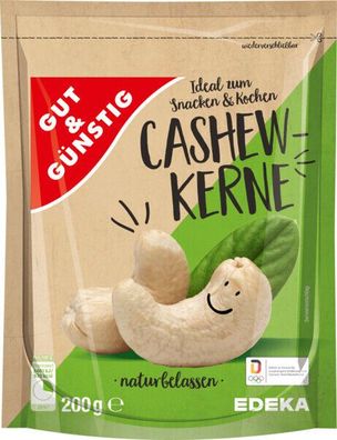 Gut&Gunstig Cashewkerne 10x200G Packungen