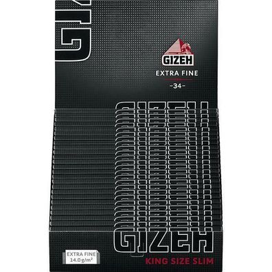 GIZEH Black King Size Slim, Filter Tranporthülle 25x34 Bl Pg.
