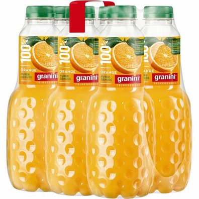 granini Trinkgenuss Orangensaft 1 L Flasche, 6er Pack (6 x 1 L) Einweg-Pfand