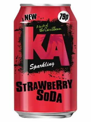 KA Sparkling Strawberry SODA 330ml Dose, 24er Pack (24x0,33L) EINWEG PFAND