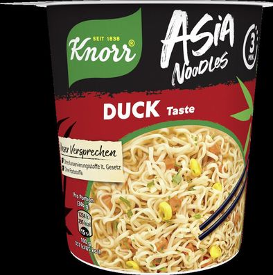 Knorr Asia Noodles Duck 61g Becher, 8er Pack (8x61g)