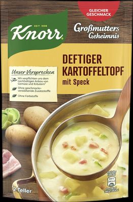 Knorr Deftiger Kartoffeltopf mit Speck 90g Beutel, 9er Pack (9x90g)