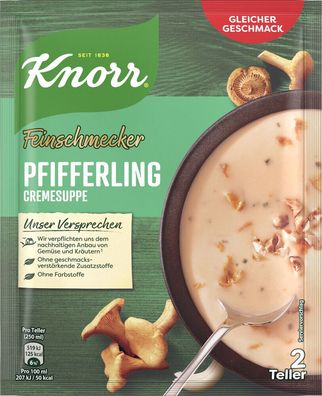 Knorr Feinschmecker Pfifferling Cremesuppe 56 g Beutel, 18er Pack ( 18x56g )