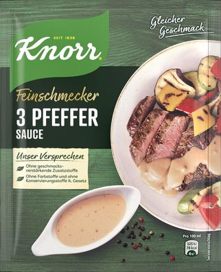 Knorr Feinschmecker 3 Pfeffer Sauce 40g, 23er Pack ( 23x40g )
