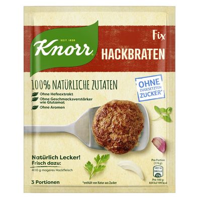 Knorr Natürlich Lecker! Hackbraten 61g Beutel, 17er Pack (61g x 17)