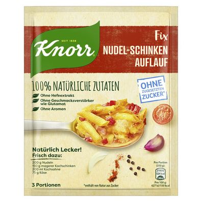 Knorr Natürlich Lecker! Nudel-Schinken Auflauf 40 g Beutel, 22er Pack (40gx22)