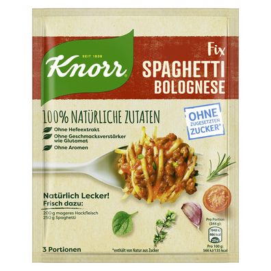 Knorr Natürlich Lecker! Spaghetti Bolognese 38 g Beutel 21er Pack