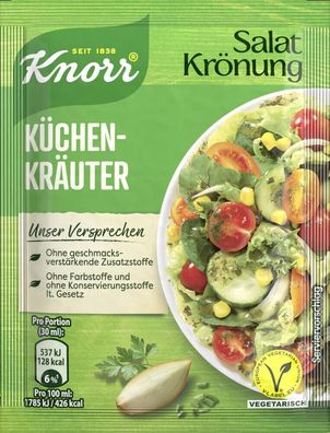 Knorr Salatkrönung Küchenkräuter Dressing 40g Beutel, 15er Pack (15x40g)