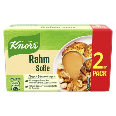 Knorr Rahm Soße ergibt 2 x 250 ml 68g Packung