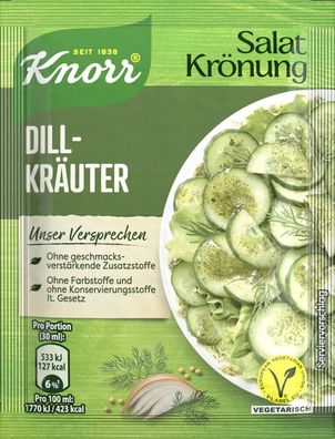 Knorr Salatkrönung Dill Kräuter Dressing 45g Beutel, 15er Pack (15x45g)