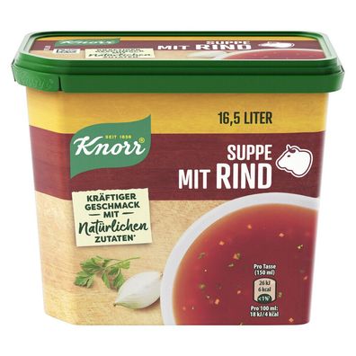Knorr Suppe mit Rind ergibt 16,5 L, 330 g Dose