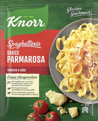Knorr Spaghetteria Sauce Parmarosa, Tomaten & Käse 56g, 20er Pack (20x56g)