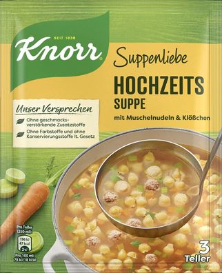 Knorr Suppenliebe Hochzeits Suppe 42g Beutel, 16er Pack (16x42g)