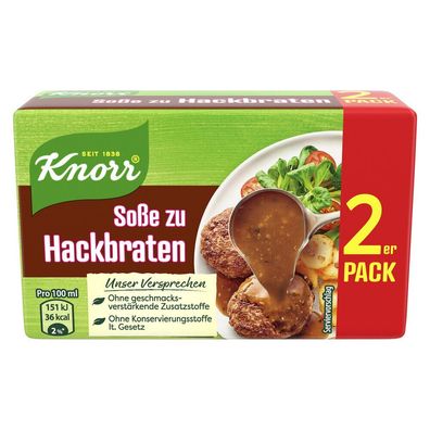 Knorr Soße zu Hackbraten ergibt 2 x 250 ml 48g Packung