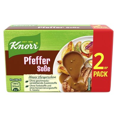 Knorr Pfeffer Soße ergibt 2 x 250 ml, 46g Packung