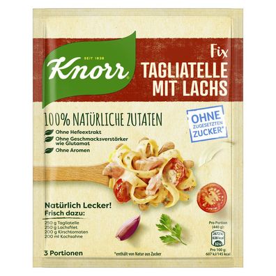 Knorr Natürlich Lecker! Tagliatelle mit Lachs 36 g Beutel, 19er Pack (19x36g)