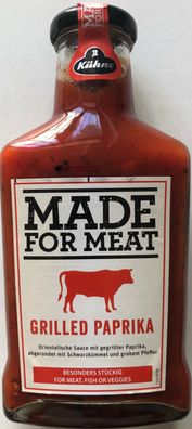 Kühne Made For Meat Grilled Paprika - Grillsauce Sauce - 375 ml