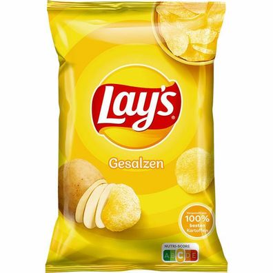 Lay's Gesalzen Chips 9x150 g Beutel