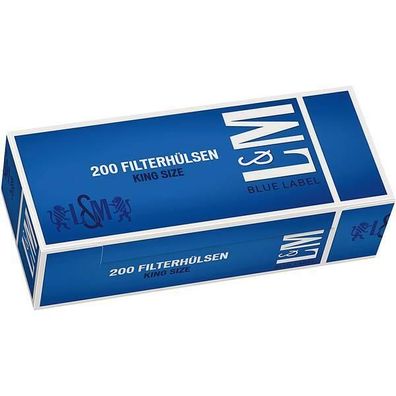 L&M Filterhülsen Blue Label Filterhülsen Zigarettenhülsen 5x200er Packung