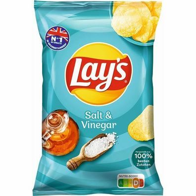 Lay's Salt & Vinegar Chips 9x150 g Beutel