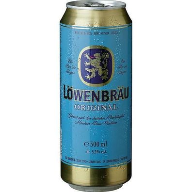 Löwenbräu Original 5,2 % Vol. 0,5 L Dose, 24er Pack (24x0,50 L) EINWEG - Pfand