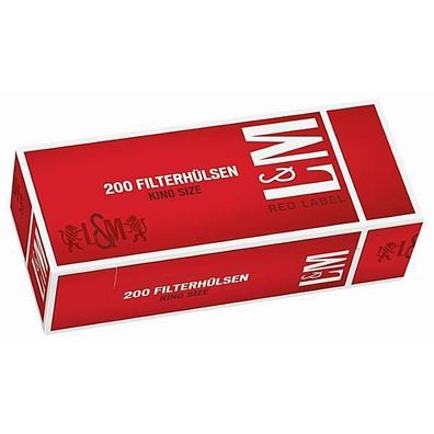 L&M Filterhülsen Red Label Filterhülsen Zigarettenhülsen 5x200er Packung